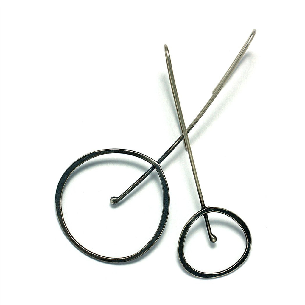Sterling Silver Jewelry | Poppy Earrings Asymmetrical | Michele Lee | Rarefy Studio