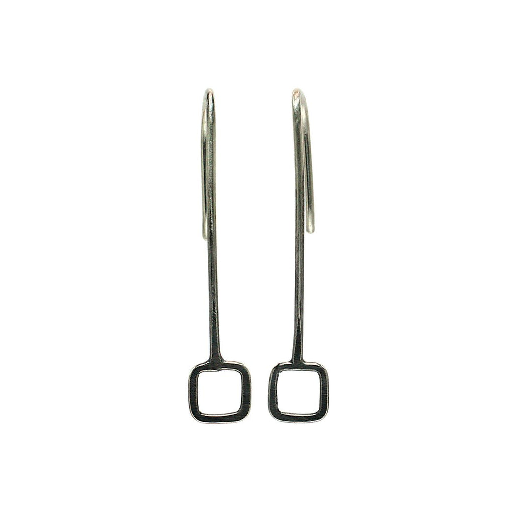 Sterling Silver Jewelry | Square Satchel Earrings | Michele Lee | Rarefy Studio