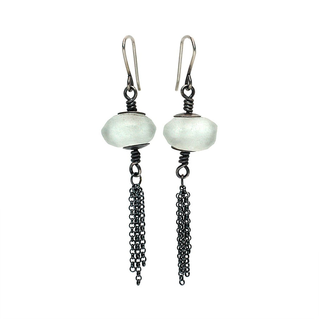 Sterling Silver Jewelry | Tassel Lantern Earrings | Michele Lee | Rarefy Studio