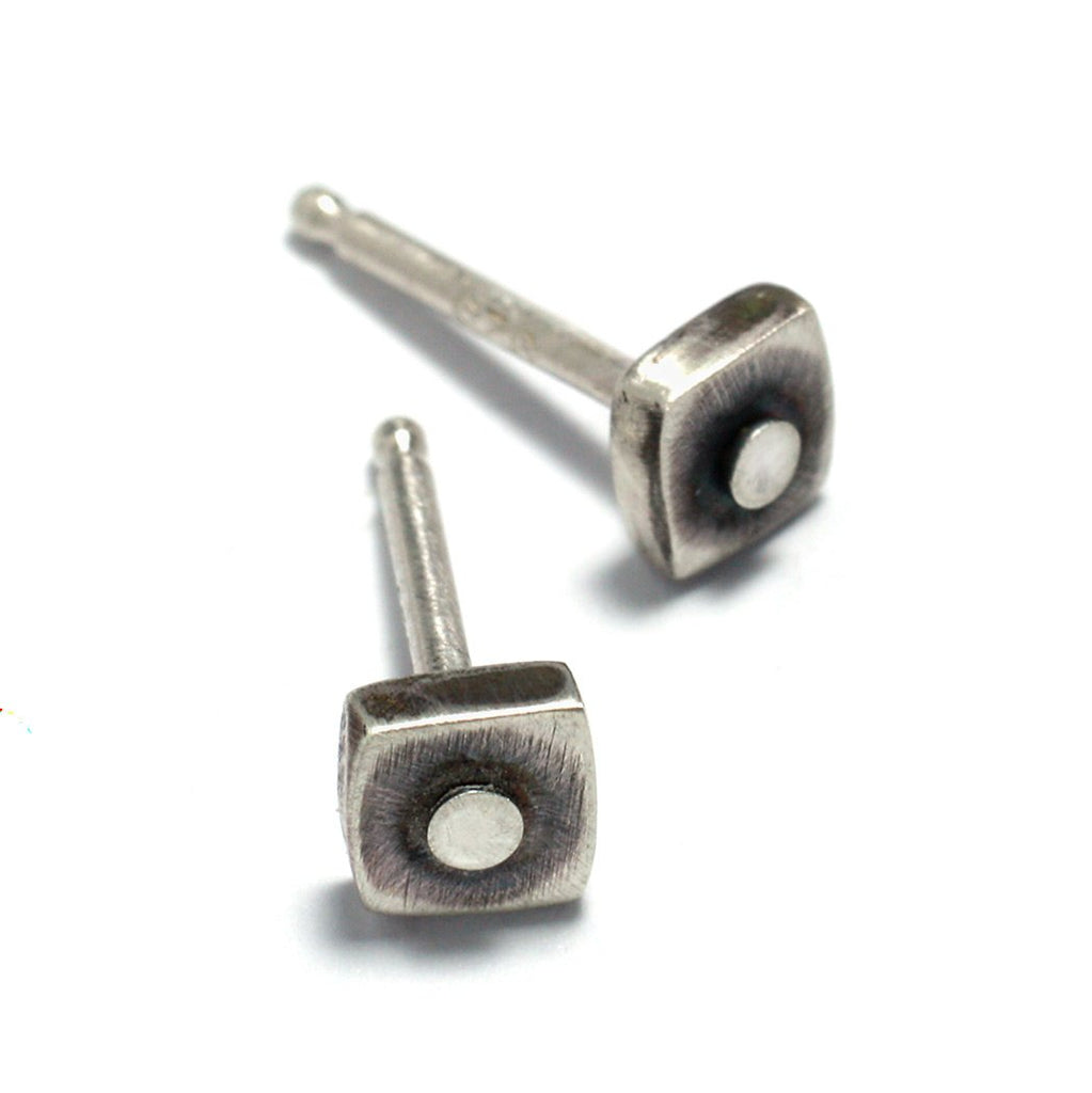 Sterling Silver Jewelry | Square Peg Stud Earrings | Michele Lee | Rarefy Studio