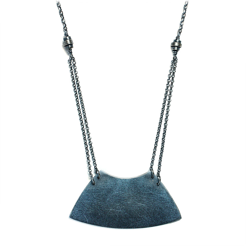 Sterling Silver Jewelry | Quarter Round Necklace | Michele Lee | Rarefy Studio