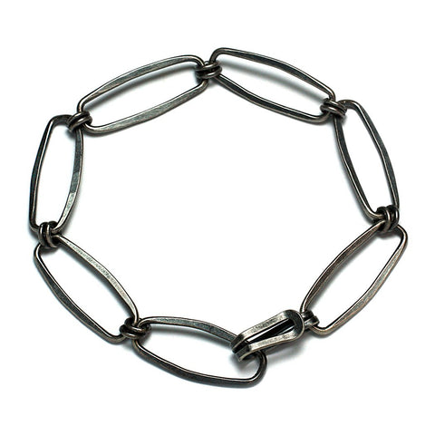Hand Forged Jewelry | Rectangle Links Chain | Michele Lee | Rarefy Studio