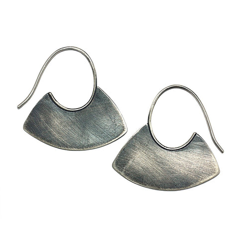 Sterling Silver Jewelry | Quarter Round Earrings | Michele Lee | Rarefy Studio