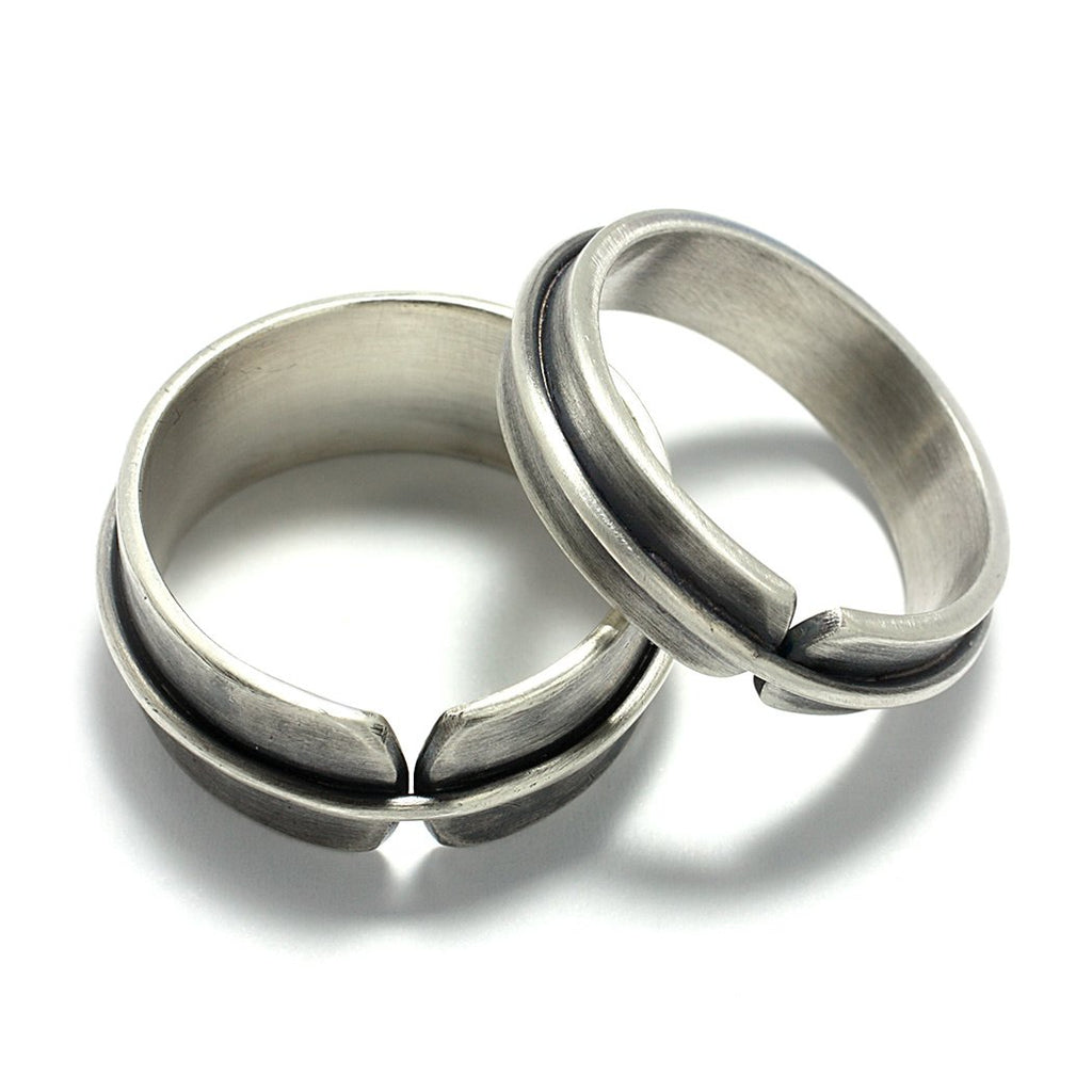 Sterling Silver Jewelry | Rings and Wedding Bands | Broken Wrapped Bands | Michele Lee | Rarefy Studio